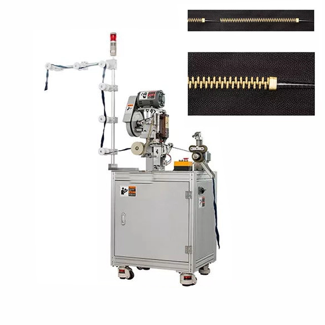 Automatic Metal Zippers Production Making Machine Manufacturer Metal Zipper Floor Bottom Stop Locking Machine Replaceable Blade