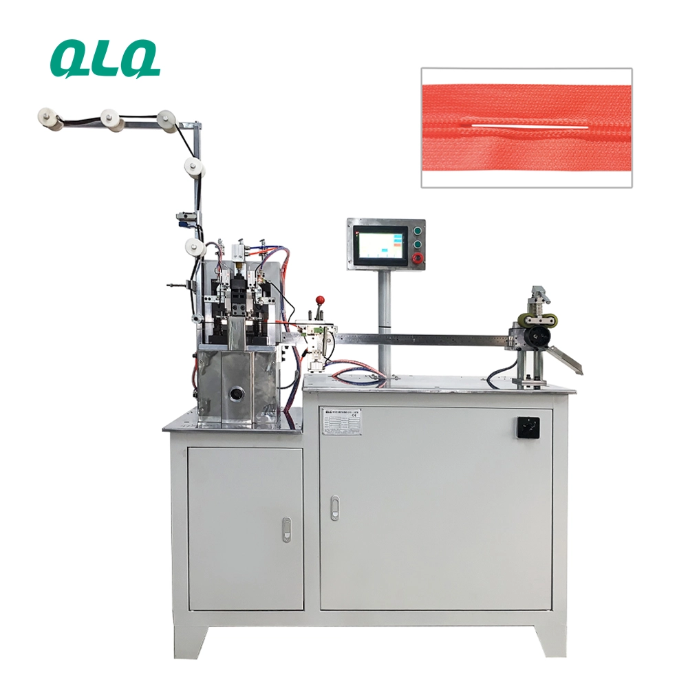 Nylon zipper coil zipper automatic double trimming gapping machine with PLC ,zipperslider making machines Finished machine